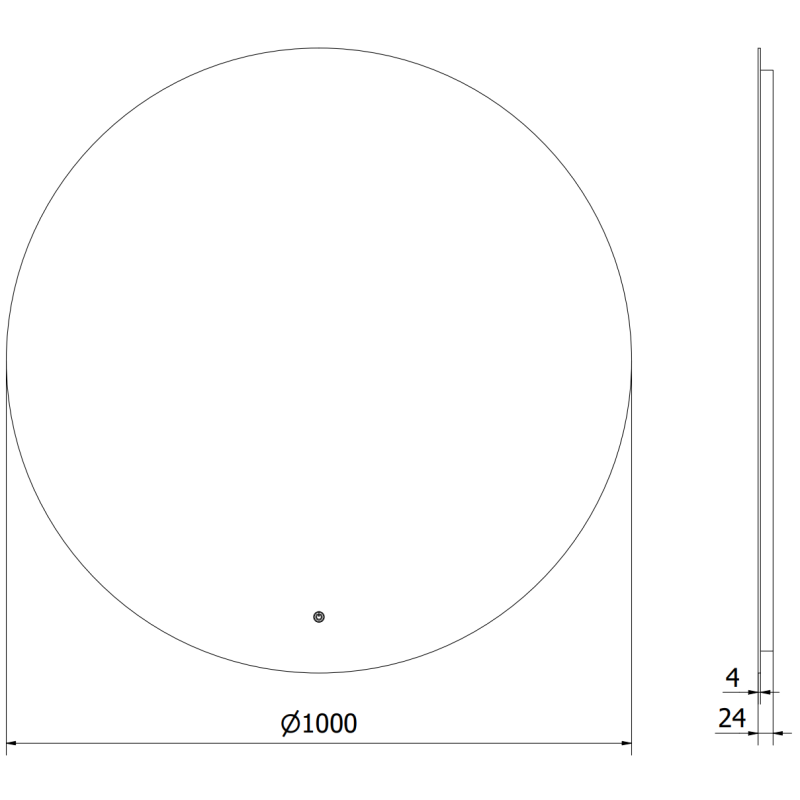 Mexen Erg apvalus vonios veidrodis su apšvietimu, 100 cm, LED 6000K, nuo rasojimo - 9823-100-100-611-00
