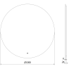 Mexen Erg apvalus vonios veidrodis su apšvietimu, 100 cm, LED 6000K, nuo rasojimo - 9823-100-100-611-00
