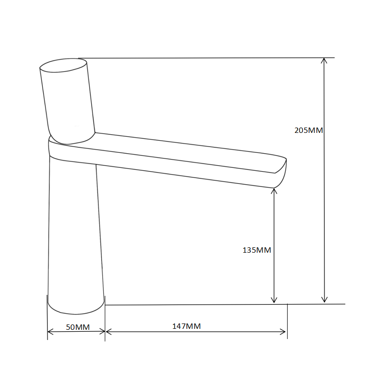 Mexen Nox praustuvas maišytuvas, chromas - 744200-00