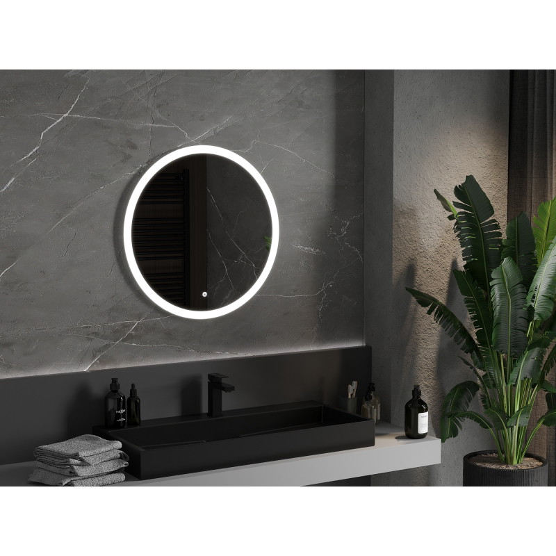 Mexen Oro apšviestas vonios veidrodis, apvalus 70 cm, LED 6000K, su apsauga nuo rasojimo - 9824-070-070-611-00
