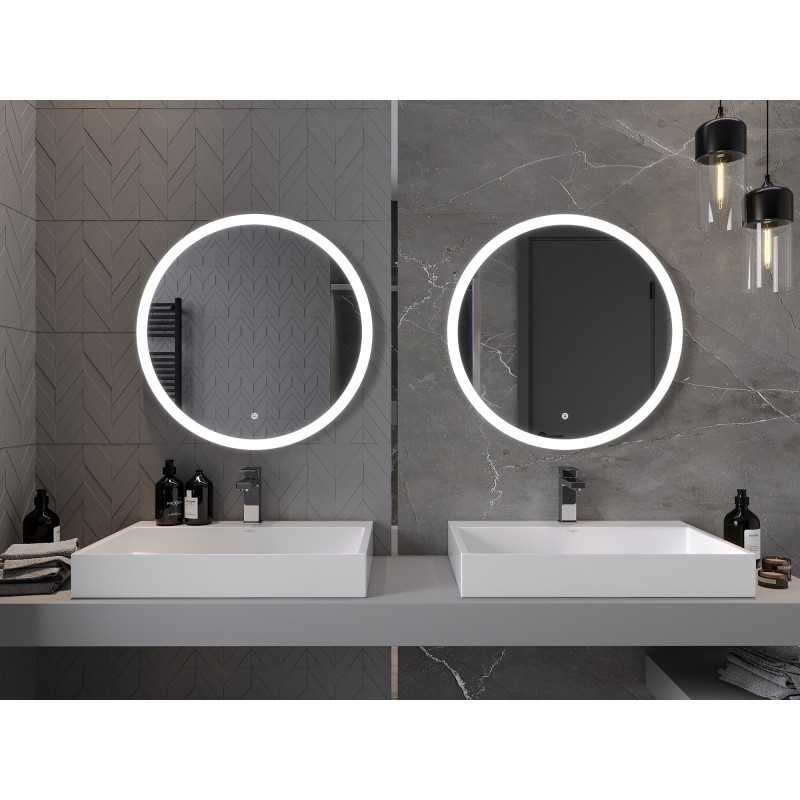 Mexen Oro apšviestas vonios veidrodis, apvalus 70 cm, LED 6000K, priešrūkinis - 9824-070-070-611-00