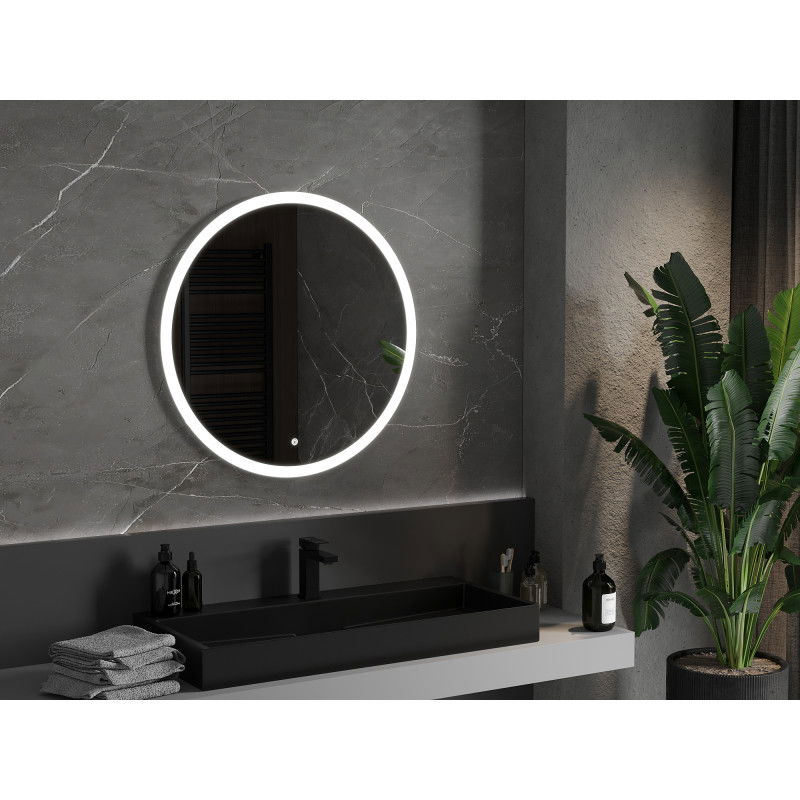 Mexen Oro veidrodis su apšvietimu, apvalus, 80 cm, LED 6000K, priešrasos - 9824-080-080-611-00