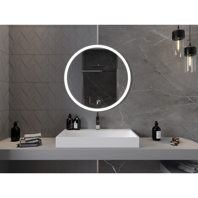 Mexen Oro apšviestas vonios veidrodis, apvalus 80 cm, LED 6000K, antifog - 9824-080-080-611-00