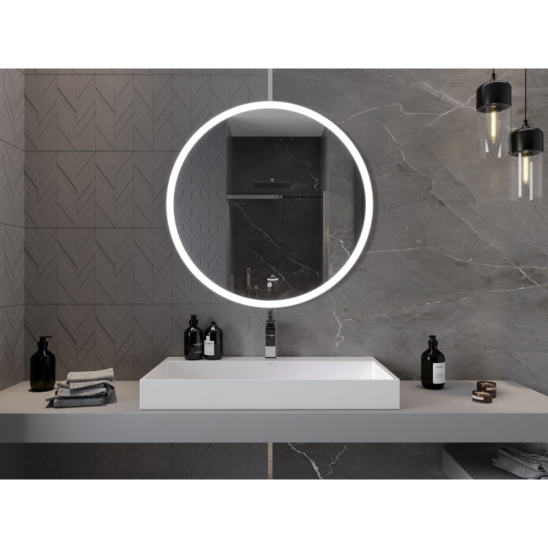 Mexen Oro apšviestas vonios veidrodis, apvalus 90 cm, LED 6000K, antifog - 9824-090-090-611-00