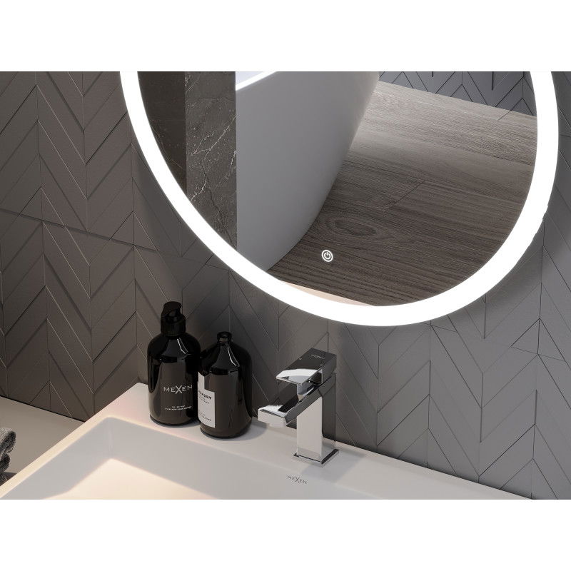 Mexen Oro veidrodis su apšvietimu, apvalus, 80 cm, LED 6000K, priešrasos - 9824-080-080-611-00