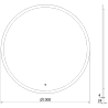 Mexen Oro apšviestas vonios veidrodis, apskritas 100 cm, LED 6000K, anti-rūkas - 9824-100-100-611-00