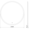 Mexen Oro apvalus vonios veidrodis su apšvietimu, 100 cm, LED 6000K, anti-garu - 9824-100-100-611-00
