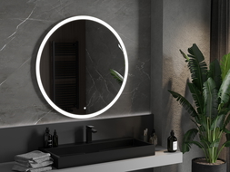 Mexen Oro apvalus apšviestas veidrodis, 100 cm, LED 6000K, antifog - 9824-100-100-611-00