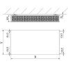 Mexen Flat CF33 plokščias radiatorius 900 x 500 mm, šoninis pajungimas, 1500 W, baltas - W433F-090-050-00