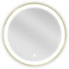 Mexen Esso apšviestas apvalus vonios kambario veidrodis, 60 cm, LED 6000K, priešrasos, auksinis rėmas - 9825-060-060-611-50