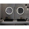 Mexen Esso apšviestas vonios veidrodis, apvalus 60 cm, LED 6000K, antibrangsta, auksinis rėmelis - 9825-060-060-611-50