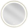 Mexen Esso apvalus apšviestas vonios veidrodis, 70 cm, LED 6000K, apsauga nuo rasojimo, auksinė rėmas - 9825-070-070-611-50