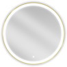 Mexen Esso apšviestas vonios veidrodis, apvalus 80 cm, LED 6000K, priešrūkis, auksinis rėmas - 9825-080-080-611-50