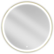 Mexen Esso apšviestas vonios veidrodis, apvalus 90 cm, LED 6000K, anti-rūkas, auksinis rėmas - 9825-090-090-611-50