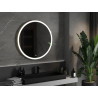 Mexen Esso apšviestas vonios veidrodis, apvalus 90 cm, LED 6000K, priešlaikinis, aukso rėmas - 9825-090-090-611-50