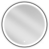 Mexen Esso apšviestas apvalus vonios veidrodis, 80 cm, LED 6000K, priešrūkas, juodas rėmas - 9825-080-080-611-70