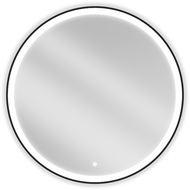 Mexen Esso apvalus apšviestas vonios veidrodis, 90 cm, LED 6000K, garų apsauga, juodas rėmelis - 9825-090-090-611-70