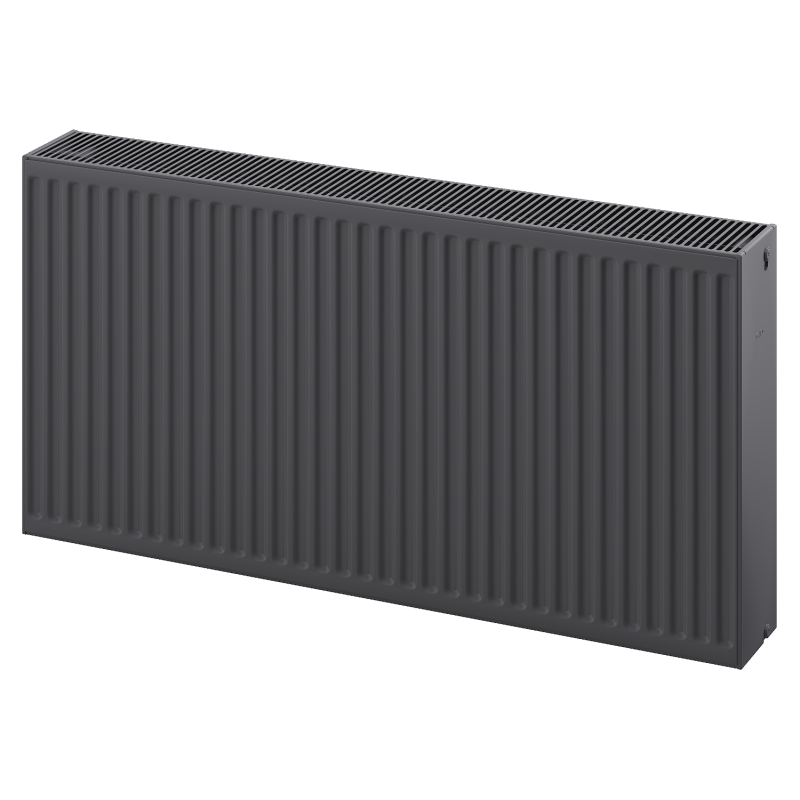 Mexen C33 plokštelinis radiatoriaus šildytuvas 600 x 600 mm, šoninis pajungimas, 1401 W, antracitas - W433-060-060-66