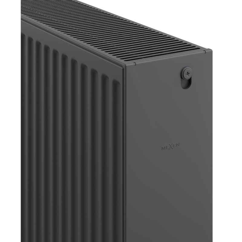 Mexen C33 plokščias radiatorius 900 x 1500 mm, šoninis prijungimas, 4773 W, antracitas - W433-090-150-66