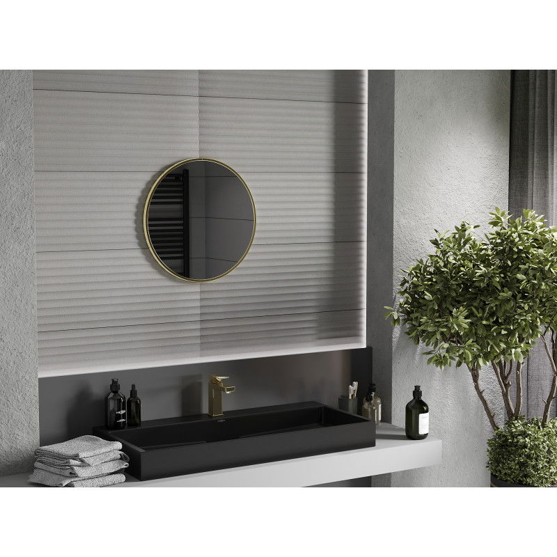 Mexen Loft apvalus vonios veidrodis 45 cm, aukso rėmas - 9850-045-045-000-50