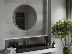 Mexen Loft apvalus veidrodžio su auksiniu rėmu 85 cm - 9850-085-085-000-50