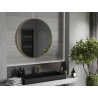 Mexen Loft Apvalus vonios veidrodis, 90 cm, šlifuoto aukso spalvos rėmas - 9850-090-090-000-50