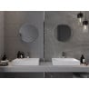 Mexen Loft apvalus vonios veidrodis 40 cm, inox rėmas - 9850-040-040-000-10