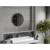 Mexen Loft apvalus vonios veidrodis 60 cm, nerūdijančio plieno rėmas - 9850-060-060-000-10