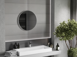 Mexen Loft apvalus vonios veidrodis 60 cm, inox rėmas - 9850-060-060-000-10