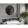 Mexen Loft vonios veidrodis apvalus 80 cm, rėmas inox - 9850-080-080-000-10