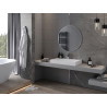 Mexen Loft apvalus vonios veidrodis 80 cm, inox rėmelis - 9850-080-080-000-10