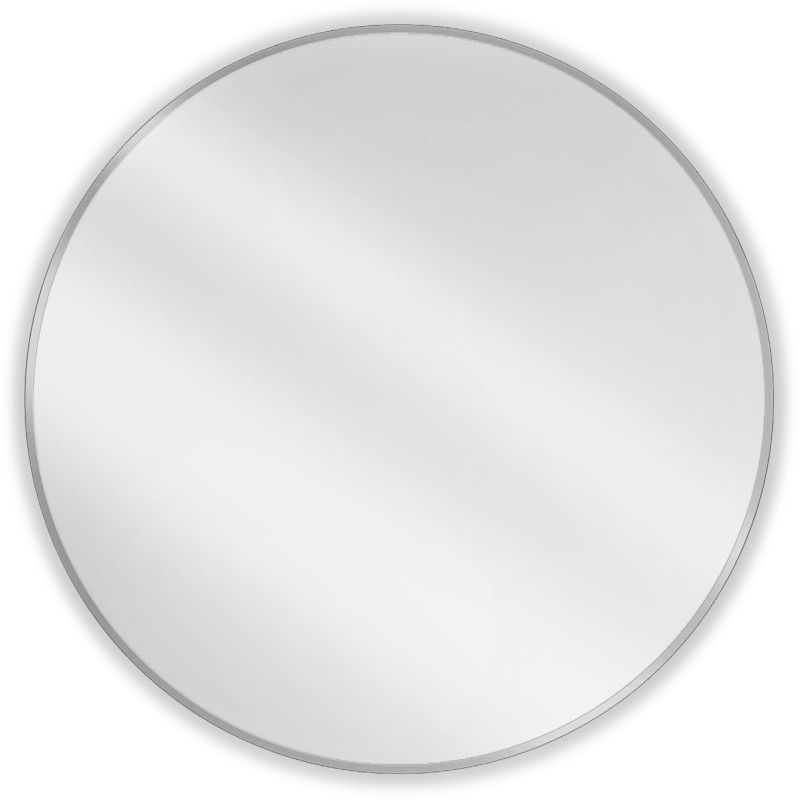 Mexen Loft apvalus vonios veidrodis 90 cm, nerūdijančio plieno rėmas - 9850-090-090-000-10