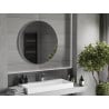 Mexen Loft apvalus vonios veidrodis 90 cm, inox rėmas - 9850-090-090-000-10