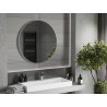 Mexen Loft apvalus vonios veidrodis 90 cm, rėmas inox - 9850-090-090-000-10