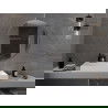 Mexen Loft apvalus vonios veidrodis 90 cm, nerūdijančio plieno rėmas - 9850-090-090-000-10