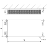 Mexen Flat CVF33 plokštuminis radiatorius 500 x 500 mm, apatinis prijungimas, 950 W, baltas - W633F-050-050-00