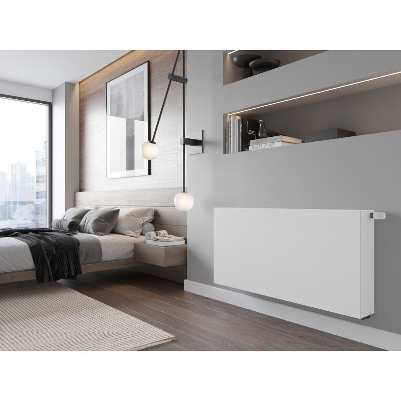 Mexen CVF33 Plokščias plieninis radiatorius 500 x 500 mm, apatinis jungimas, 950 W, baltas - W633F-050-050-00