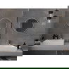 Mexen Loft apvalus vonios veidrodis 30 cm, baltas rėmas - 9850-030-030-000-20