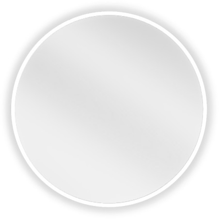 Mexen Loft apvalus vonios veidrodis 40 cm, balti rėmai - 9850-040-040-000-20