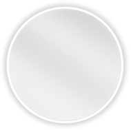 Mexen Loft apvalus vonios veidrodis 40 cm, balti rėmai - 9850-040-040-000-20