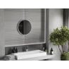 Mexen Loft apvalus vonios veidrodis 50 cm, balti rėmai - 9850-050-050-000-20