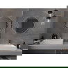 Mexen Loft apvalus vonios kambario veidrodis 60 cm, balta rėmelis - 9850-060-060-000-20
