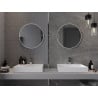 Mexen Loft apvalus vonios veidrodis 60 cm, balta rėmelis - 9850-060-060-000-20
