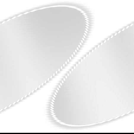 Mexen Loft apvalus vonios veidrodis 80 cm, balta rėmelis - 9850-080-080-000-20