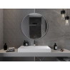 Mexen Loft apvalus vonios veidrodis 90 cm, balta rėmelis - 9850-090-090-000-20