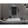 Mexen Loft apvalus vonios veidrodis 90 cm, baltas rėmas - 9850-090-090-000-20