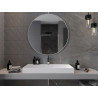 Mexen Loft apvalus vonios veidrodis 100 cm, balta rėmelis - 9850-100-100-000-20