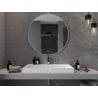Mexen Loft apvalus vonios veidrodis 100 cm, balti rėmai - 9850-100-100-000-20