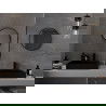 „Mexen Loft“ apvalus vonios kambario veidrodis 35 cm, juodas rėmelis - 9850-035-035-000-70