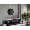 Mexen Loft vonios veidrodis apvalus 45 cm, juodas rėmas - 9850-045-045-000-70